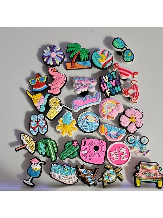 Accessories - Random Mix Of TEN Tropical Summer VSCO Girl Shoe Charms Set